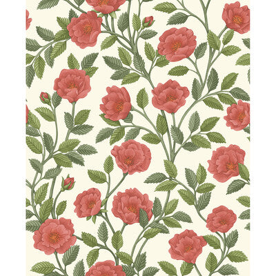 COLE & SON 118/7013.CS.0 HAMPTON ROSES R&SGRN/PMNT Wallpaper - Eade's Wallpaper