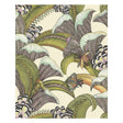 COLE & SON 119/1001.CS.0 HOOPOE LEAVES OLIVE/CHART/FUCHSIA ON CREAM Wallpaper - Eade's Wallpaper