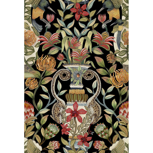 COLE & SON 119/10044.CS.0 PROTEA GARDEN OLV&RG/BLCK Wallpaper - Eade's Wallpaper