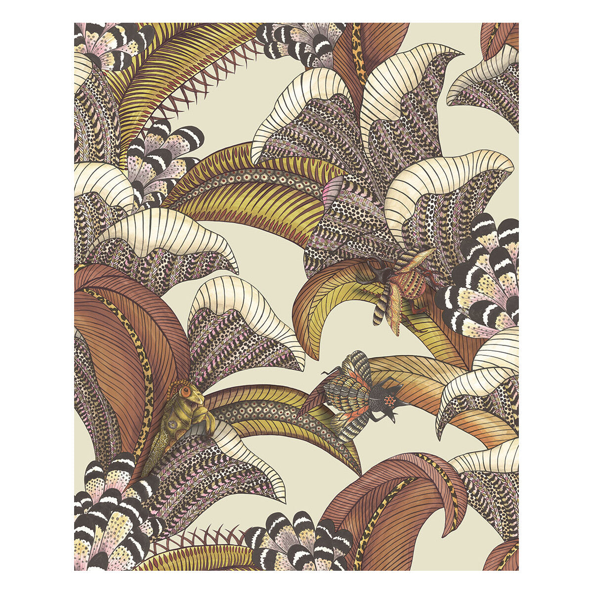 COLE & SON 119/1004.CS.0 HOOPOE LEAVES CRIMSON Wallpaper - Eade's Wallpaper