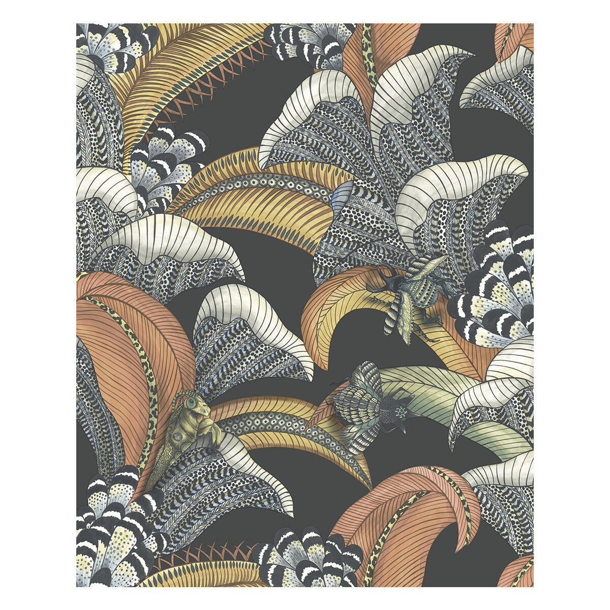 COLE & SON 119/1005.CS.0 HOOPOE LEAVES CHARCOAL Wallpaper - Eade's Wallpaper