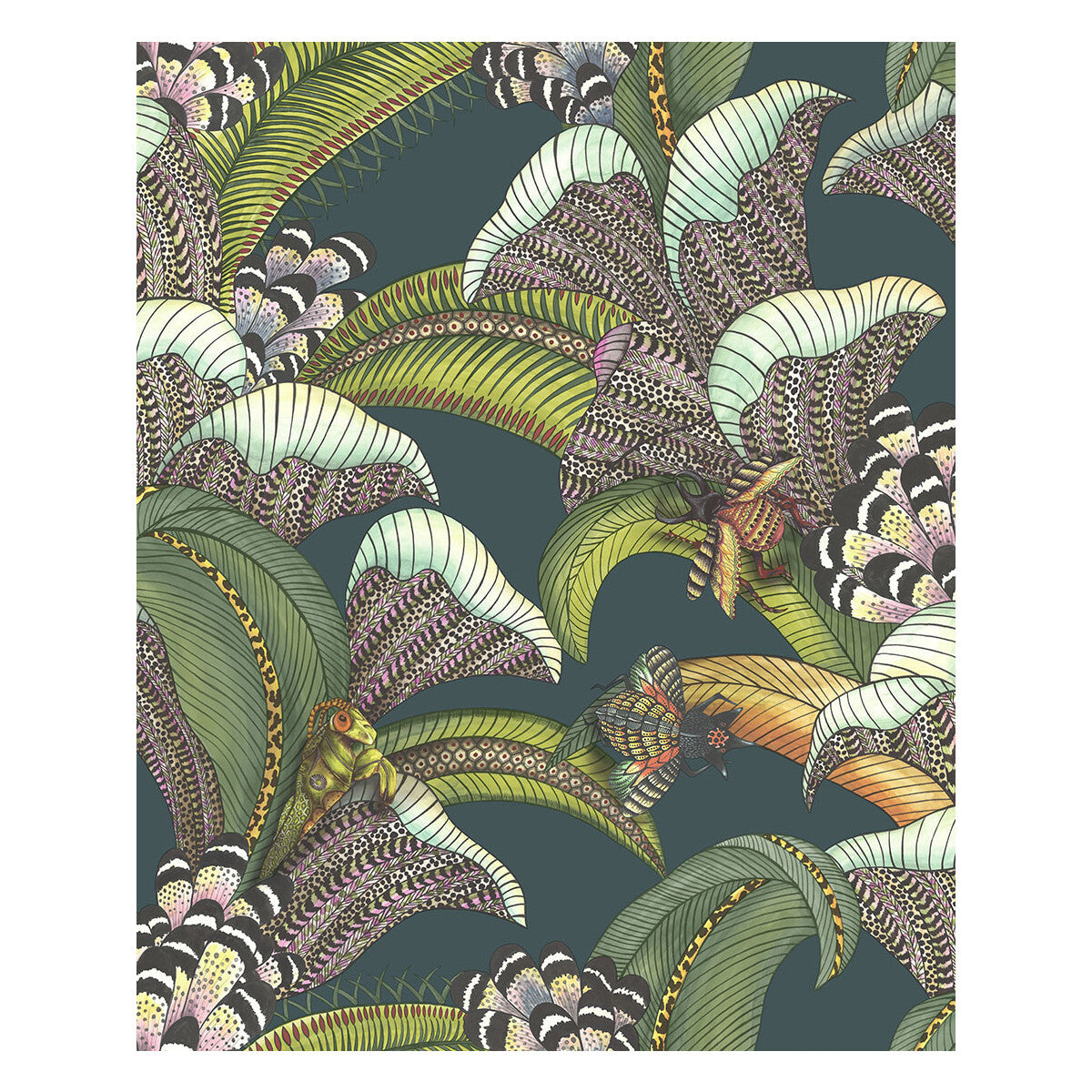 COLE & SON 119/1007.CS.0 HOOPOE LEAVES VIRIDIAN Wallpaper - Eade's Wallpaper
