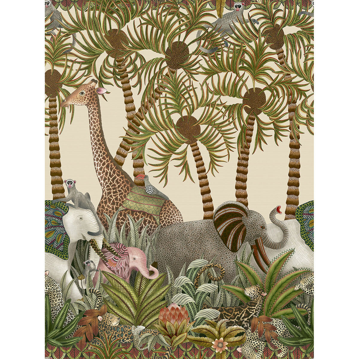 COLE & SON 119/11046.CS.0 LETABA MARCH SPGRN&GNGR/CRM Wallpaper - Eade's Wallpaper
