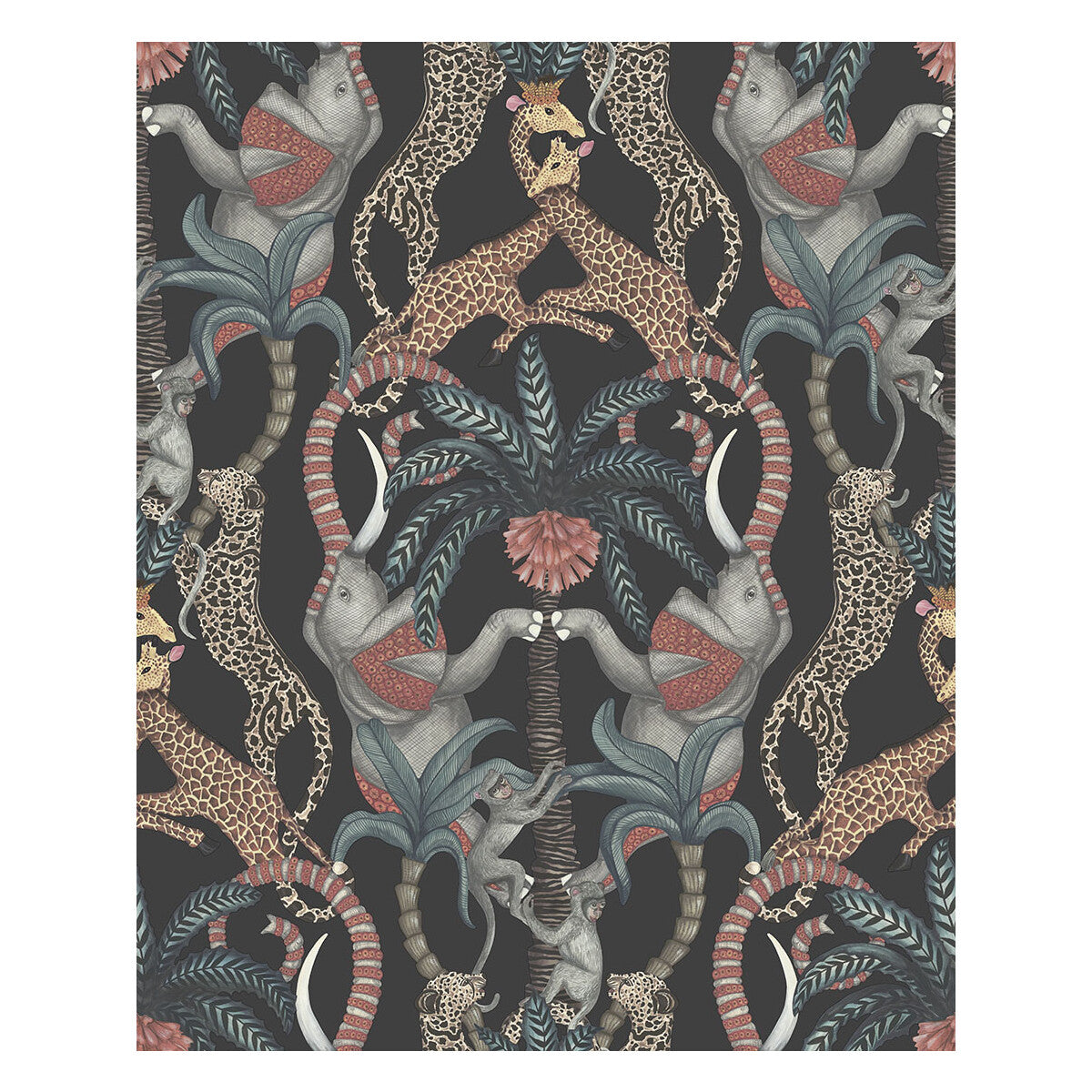 COLE & SON 119/2008.CS.0 SAFARI TOTEM RBY&PRNTRMBL/CHRCL Wallpaper - Eade's Wallpaper