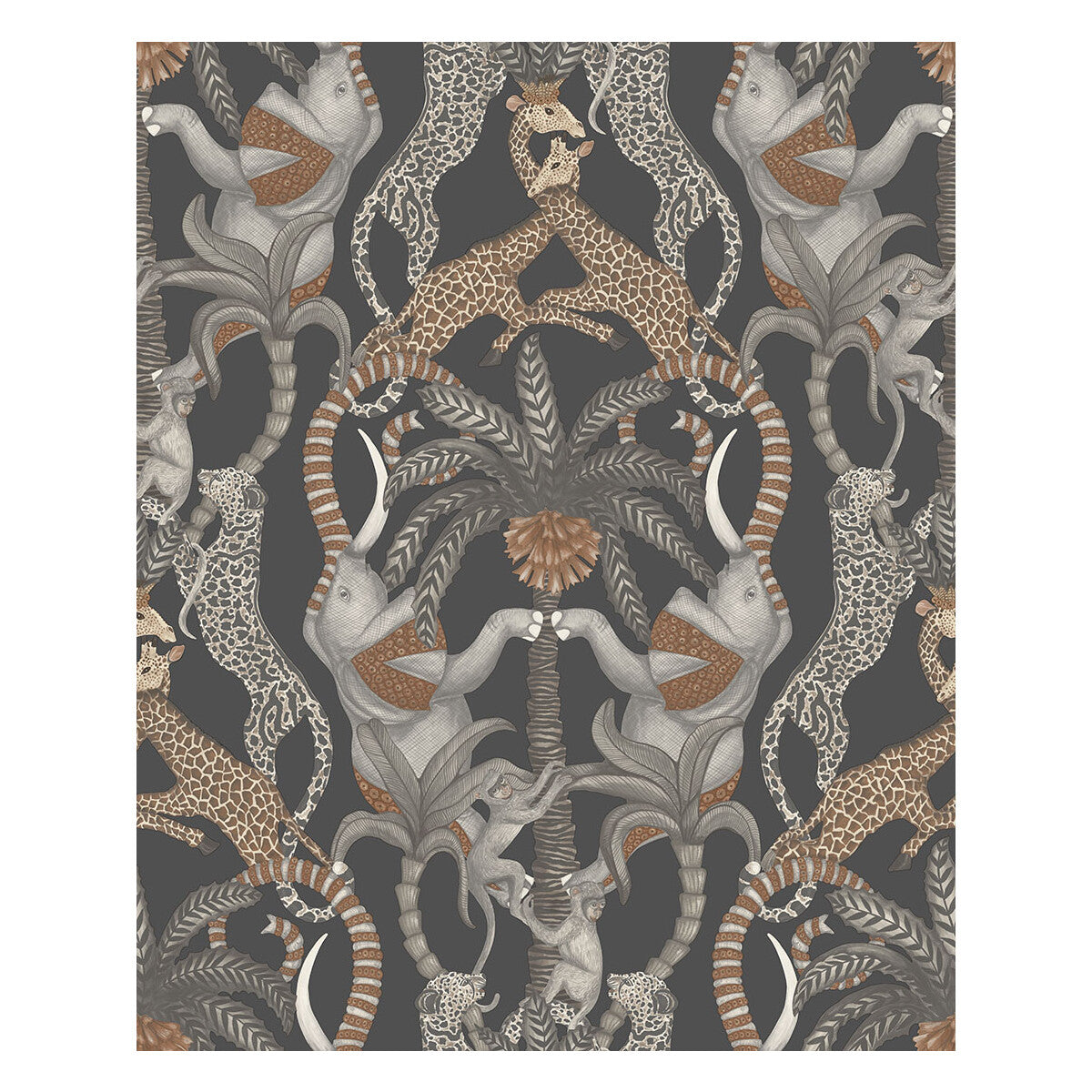 COLE & SON 119/2009.CS.0 SAFARI TOTEM GNGR&TP/CHRCL Wallpaper - Eade's Wallpaper