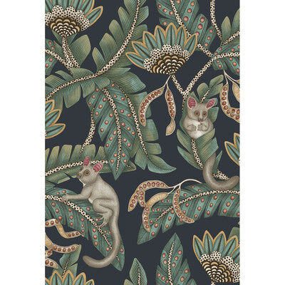 COLE & SON 119/7034.CS.0 BUSH BABY TEAL&OCHRE/INK Wallpaper - Eade's Wallpaper