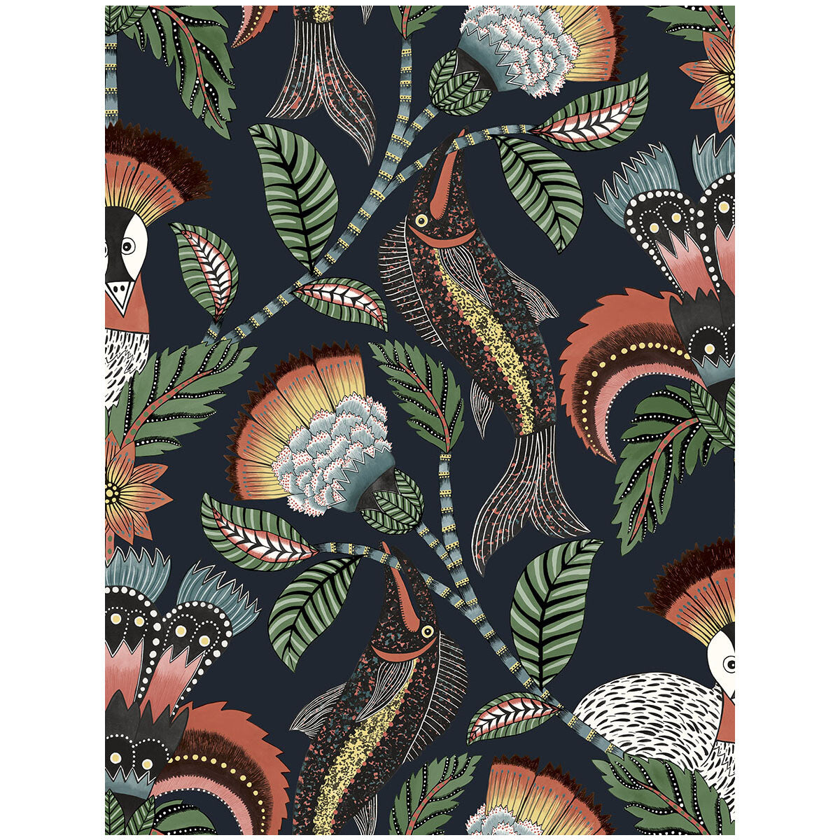 COLE & SON 119/8037.CS.0 NENE TANGERINE INK Wallpaper - Eade's Wallpaper