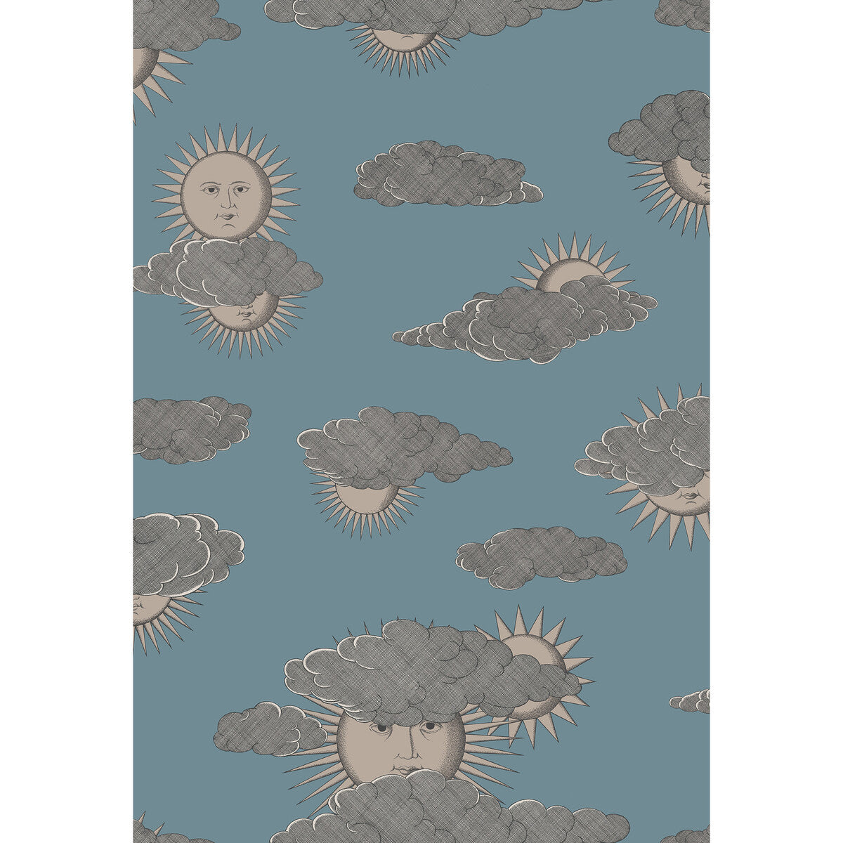 COLE & SON 123/2010.CS.0 SOLI E NUVOLE TEAL Wallpaper - Eade's Wallpaper