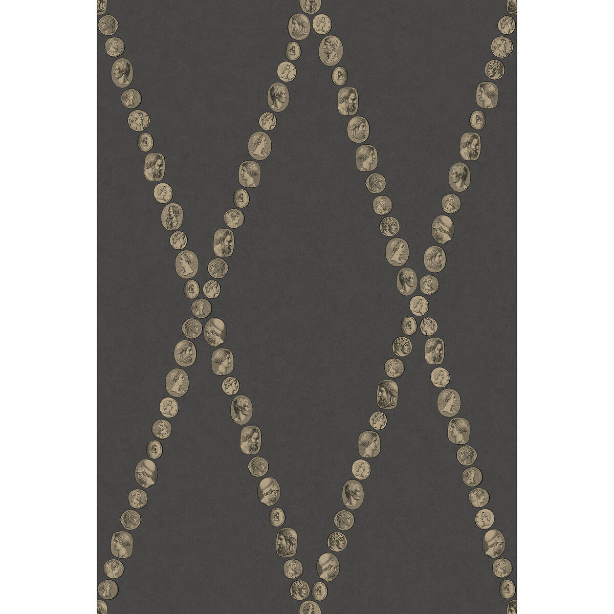 COLE & SON 123/4018.CS.0 CAMMEI GOLD ON CHARCOAL Wallpaper - Eade's Wallpaper