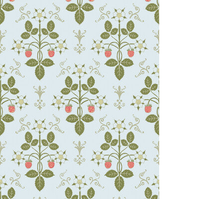 COLE & SON STRAWBERRY 127/2009.CS.0 in OLIVE/BLUE Wallpaper
