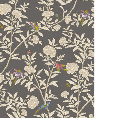 COLE & SON ROSEBERRY WITH BIRDS 127/4019.CS.0 in CHARCOAL Wa