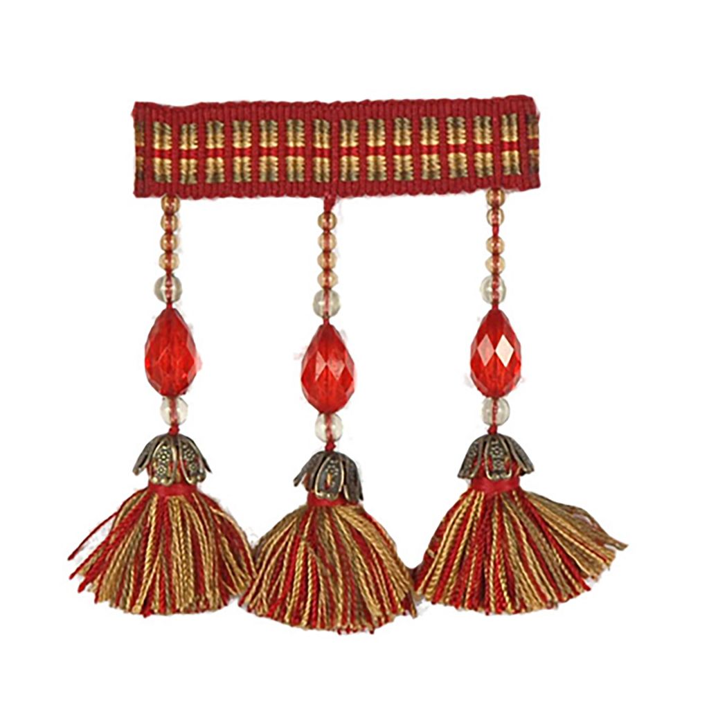 RM Coco T1115 BEAD TASSEL F CABERNET BEAD TASSEL FRIN - Eade's