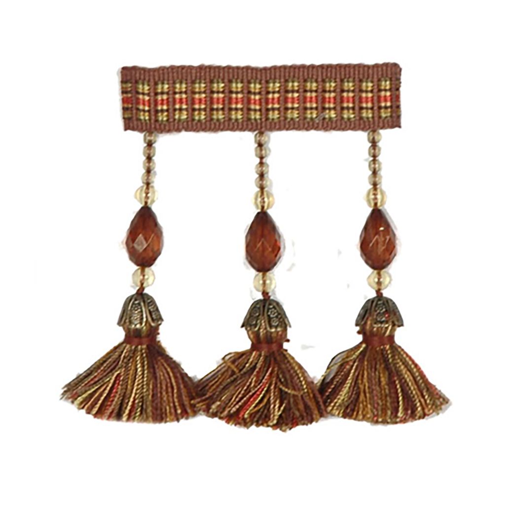 Eade's RMCoco-T1115A35-sample UMBER BEAD TASSEL FRINGE