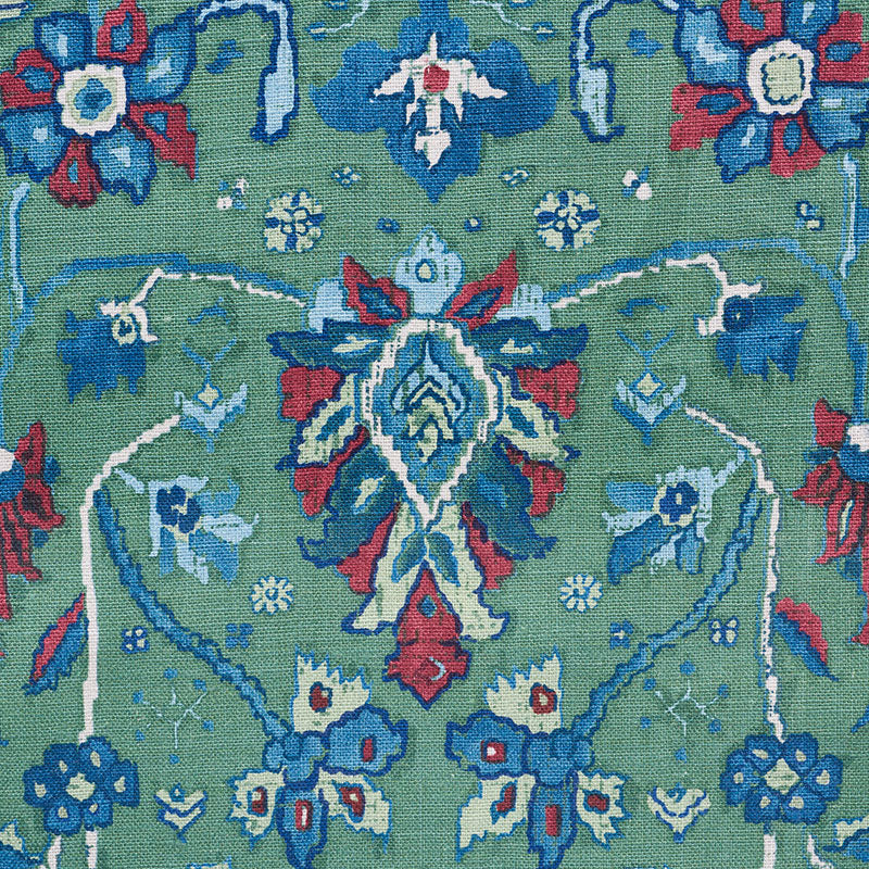 Schumacher 172793 JAHANARA CARPET in JADE Fabric - OTTOMAN C