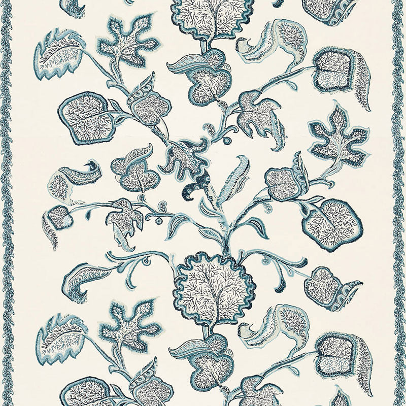 Schumacher 173610 PALAMPORE BLOCK PRINT in SAPPHIRE Fabric -