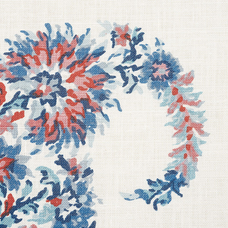 Schumacher 173784 SHIRALA PAISLEY in DELFT & ROSE Fabric - P