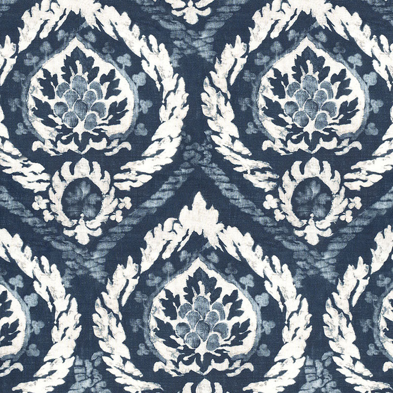Schumacher Abaza Resist Indigo Fabric