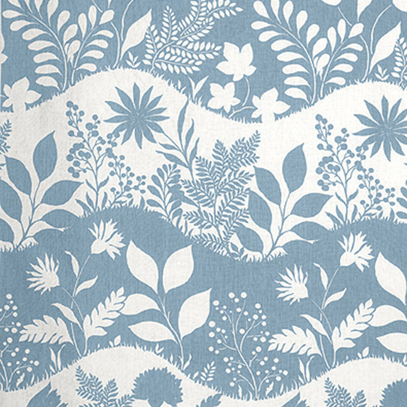 Schumacher 173973 GOOD DAY SUNSHINE in CHINA BLUE Fabric - E