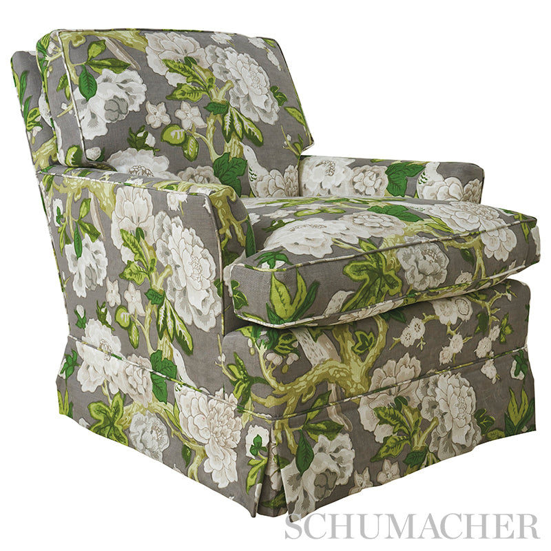 Schumacher 175872 BERMUDA BLOSSOMS in SLATE Fabric - MARY MC