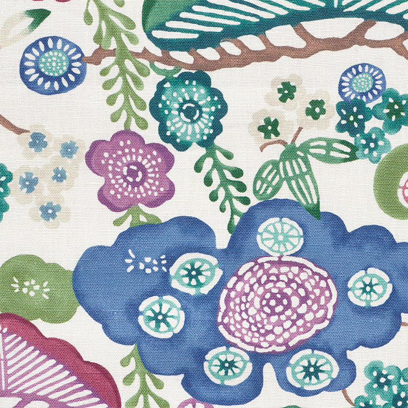 Schumacher 177011 YUME in EMERALD Fabric - JAPONISME