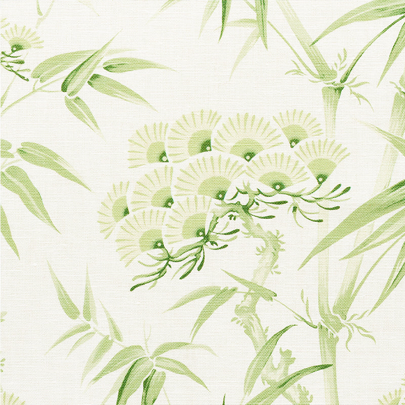 Schumacher 177041 ARITA FLORAL in LEAF Fabric - MINGEI