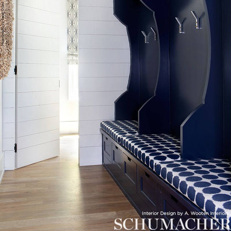 Schumacher 177090 FUZZ in NAVY Fabric - STUDIO BON