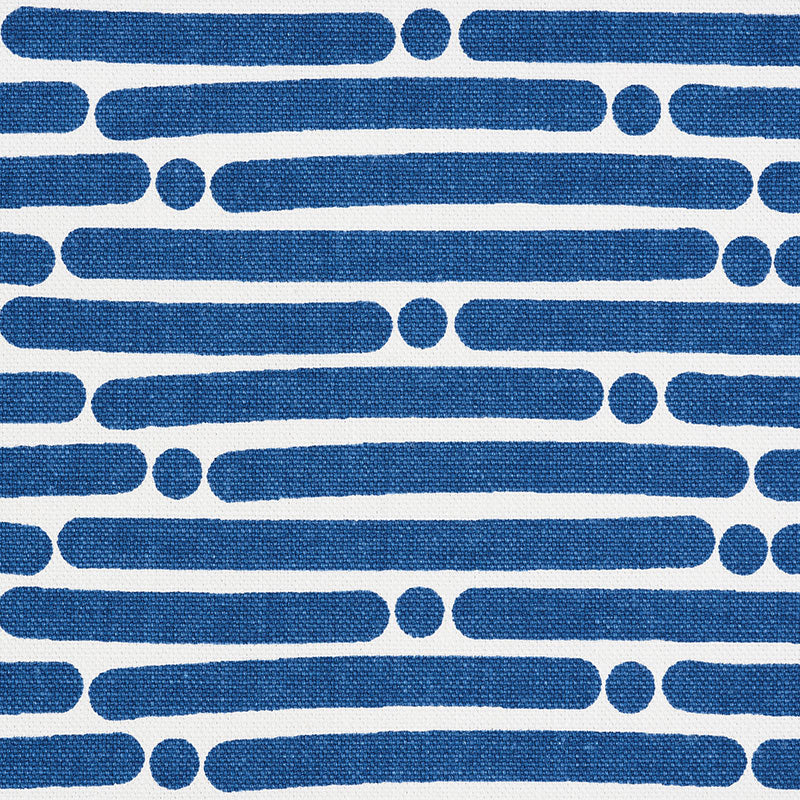 Schumacher 177101 DOT DASH in NAVY Fabric - STUDIO BON