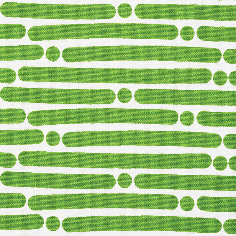 Schumacher 177102 DOT DASH in GREEN Fabric - STUDIO BON