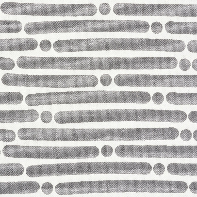 Schumacher 177104 DOT DASH in GREY Fabric - STUDIO BON