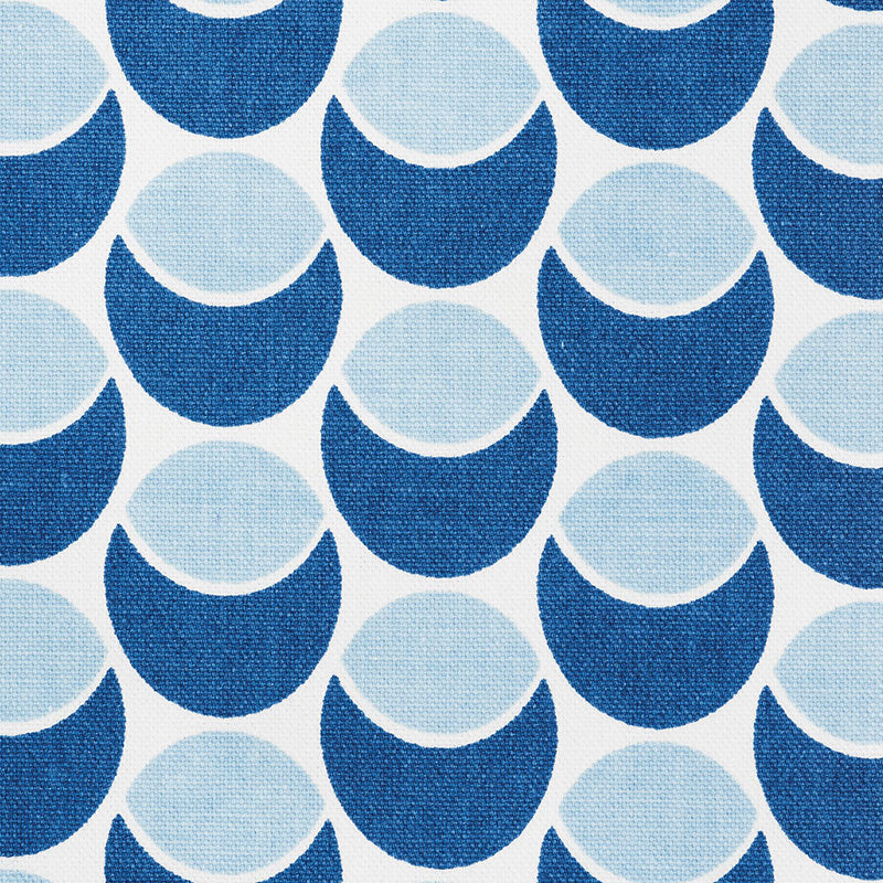 Schumacher 177150 BUDS in NAVY & SKY Fabric - STUDIO BON