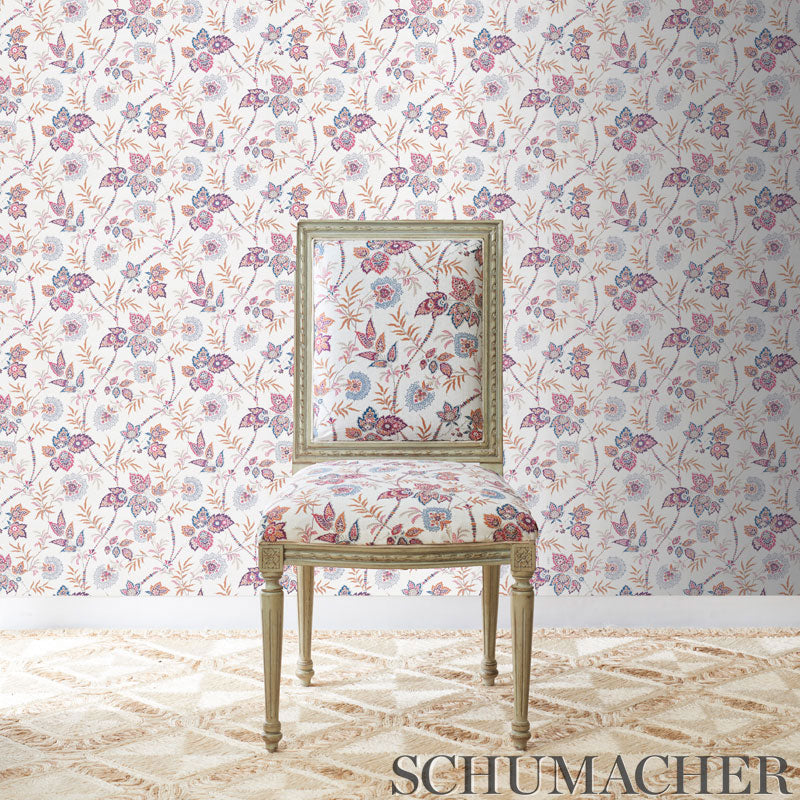 Schumacher 177683 EMPEROR'S VINE in DOCUMENT Fabric - OTTOMA