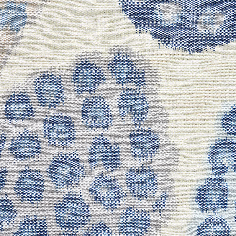 Schumacher 177992 ANNABEL WARP PRINT in BLUE Fabric - NEW TR