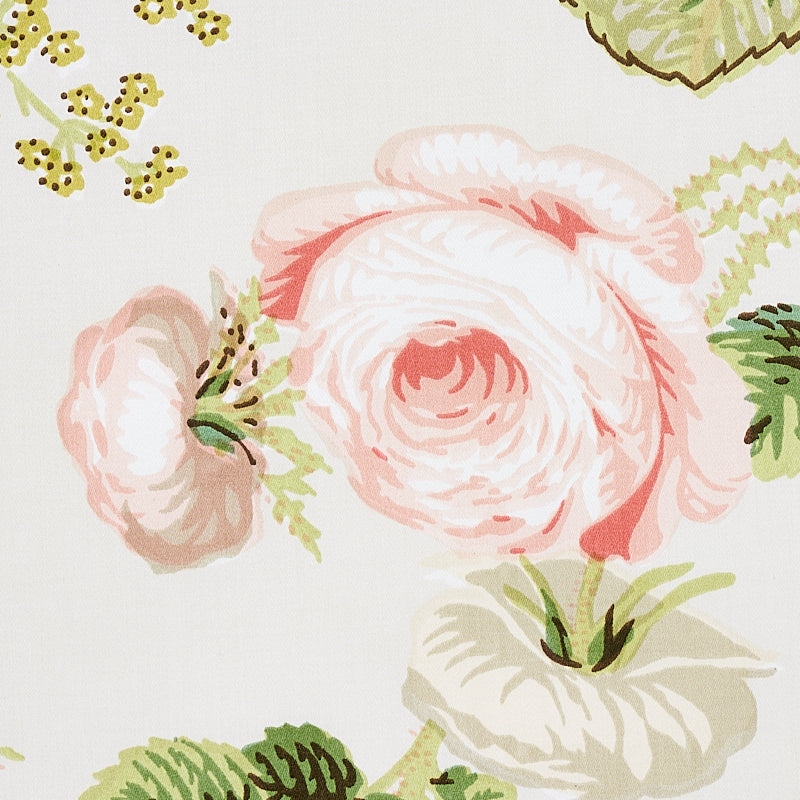 Schumacher 178155 SALISBURY CHINTZ in BLUSH Fabric - PERENNI
