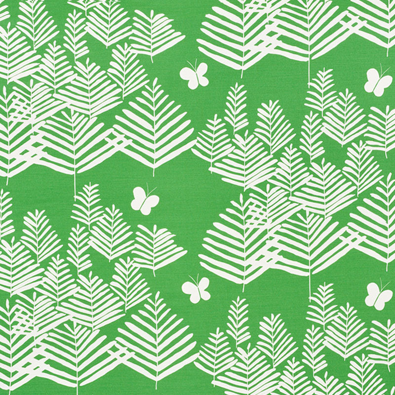 Schumacher Fern Silhouette Green Fabric