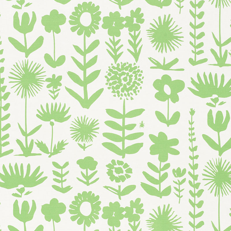 Schumacher Wild Things Leaf Fabric - Eade's Wallpaper