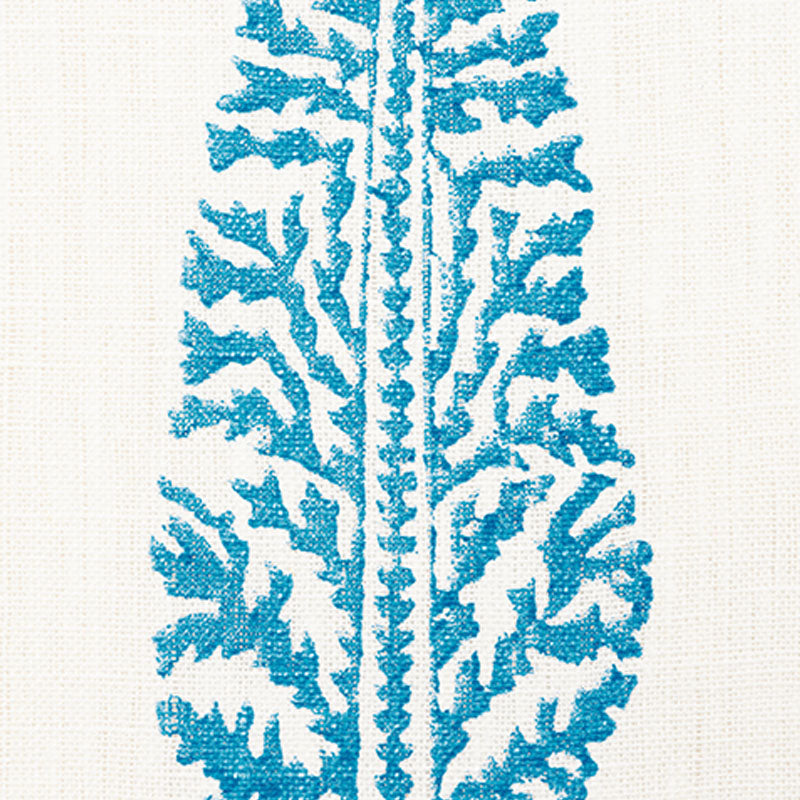 Schumacher 178510 JUNIPER BLOCK PRINT in BLUE Fabric - PALAM