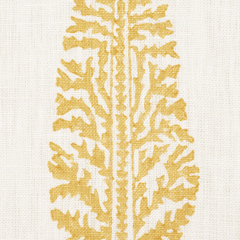 Schumacher 178512 JUNIPER BLOCK PRINT in YELLOW Fabric - PAL