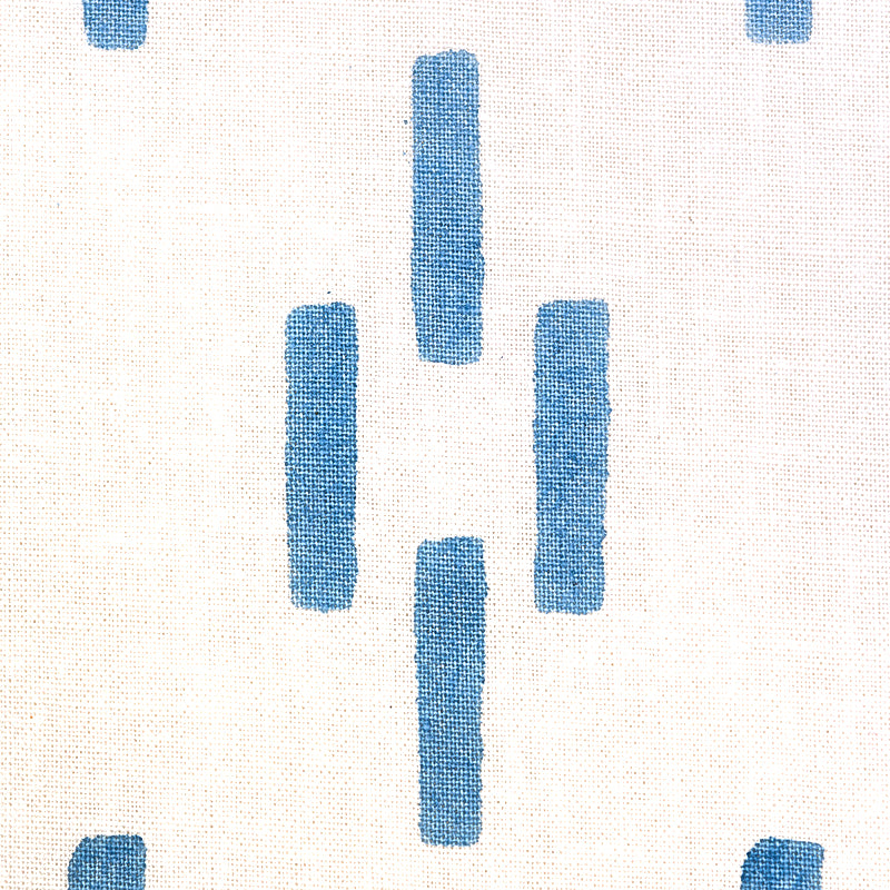 Schumacher 179251 DASH HAND BLOCK PRINT in BLUE Fabric - MOL