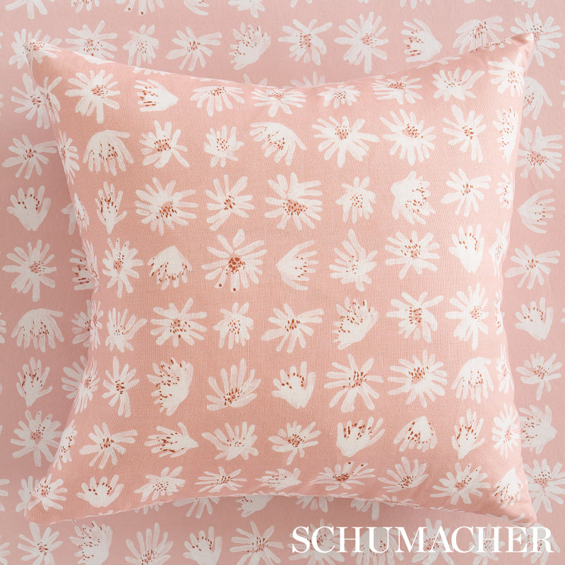Schumacher 179722 MEADOW ROCK in BLUSH Fabric - CAROLINE Z H