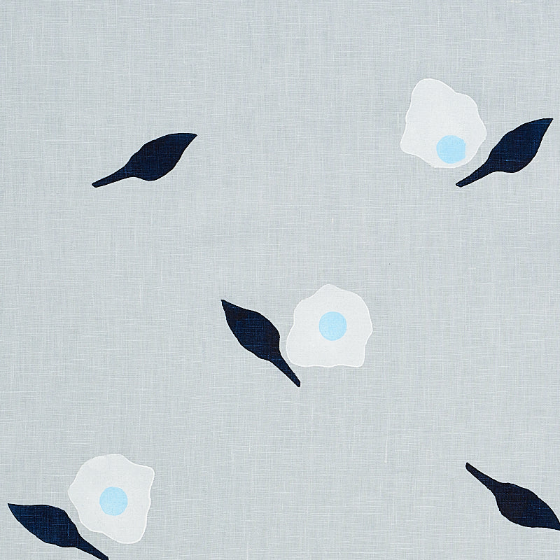 Schumacher 179890 AQUINNAH HAND BLOCK in SKY Fabric - CAROLI