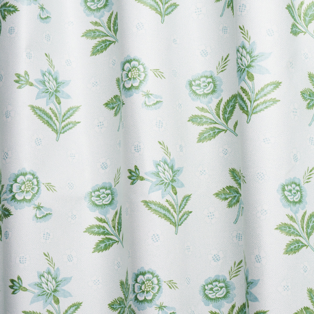 Schumacher 180540 COLLINE in LEAF & AQUA Fabric - NEW TRADIT