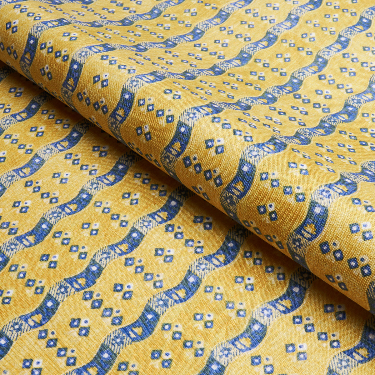 Schumacher 180562 OTTILIE STRIPE in YELLOW Fabric - NEW TRAD
