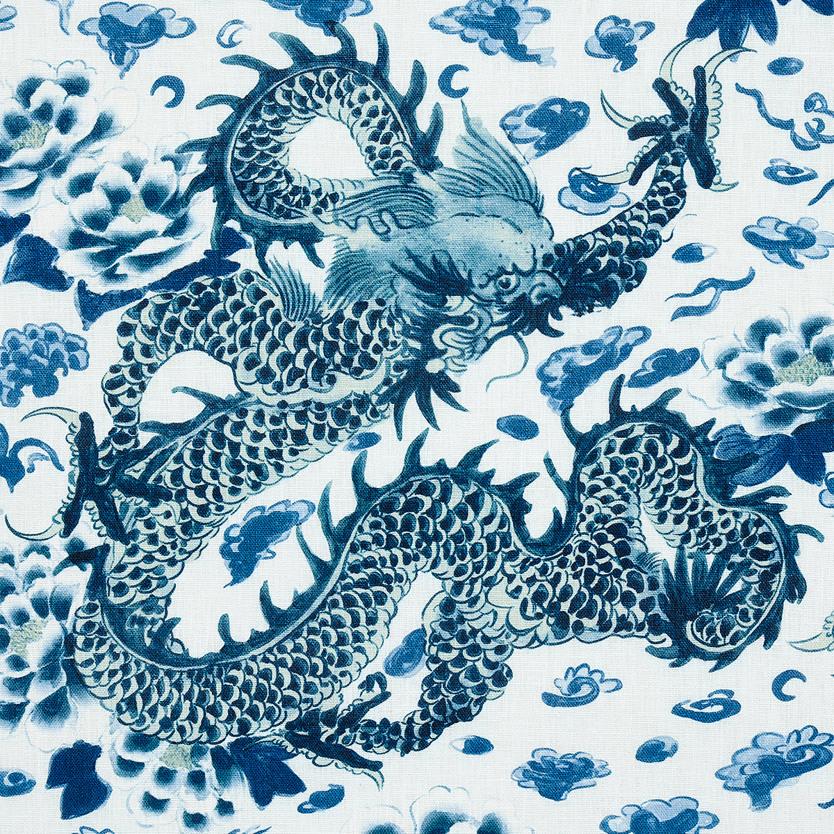 Schumacher 181030 EMPRESS DRAGON in DELFT Fabric - MARY MCDO