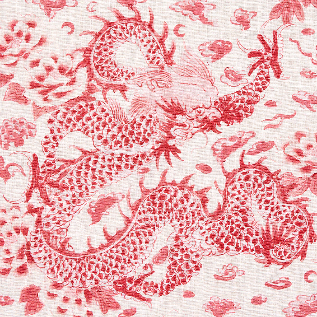 Schumacher 181032 EMPRESS DRAGON in ROSE Fabric - MARY MCDON