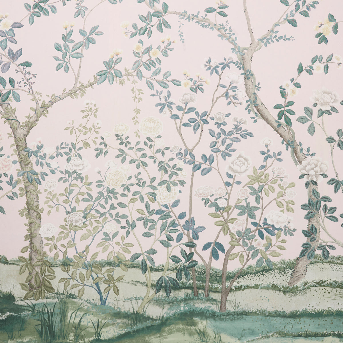 Schumacher 181571 MADAME DE POMPADOUR PANEL in BLUSH Fabric