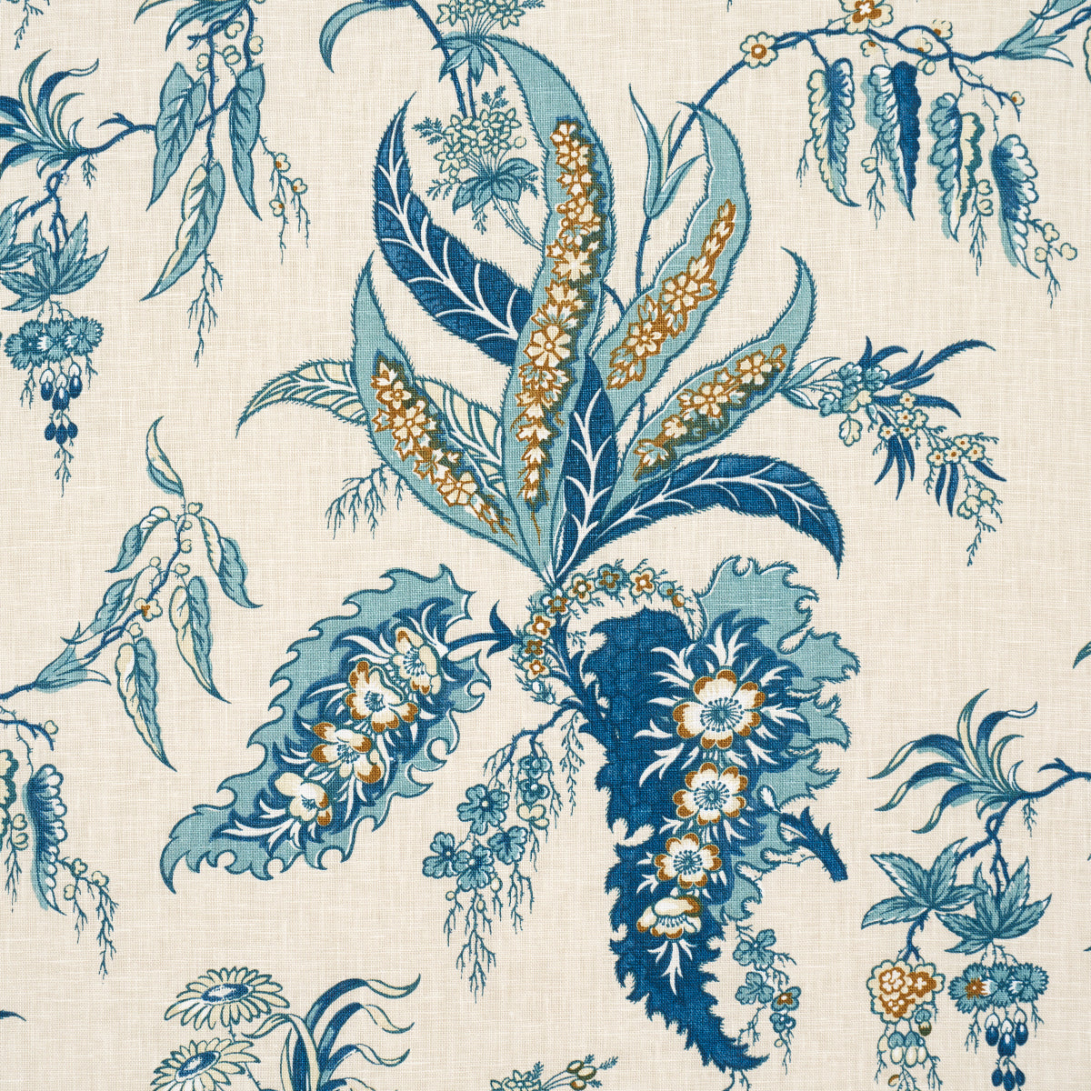 Schumacher 181731 APOLLINE BOTANICAL in CIEL & MARINE Fabric