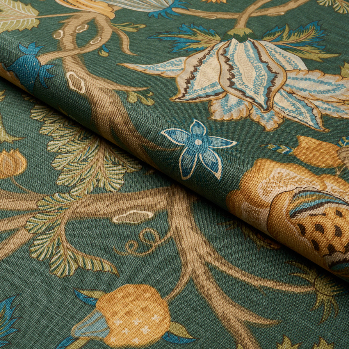 Schumacher 181880 DARSY TREE OF LIFE in JUNIPER Fabric - PER