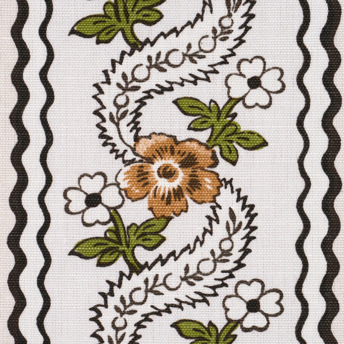 Schumacher 182071 SERENA GARLAND in OCHRE Fabric - RITA KONI
