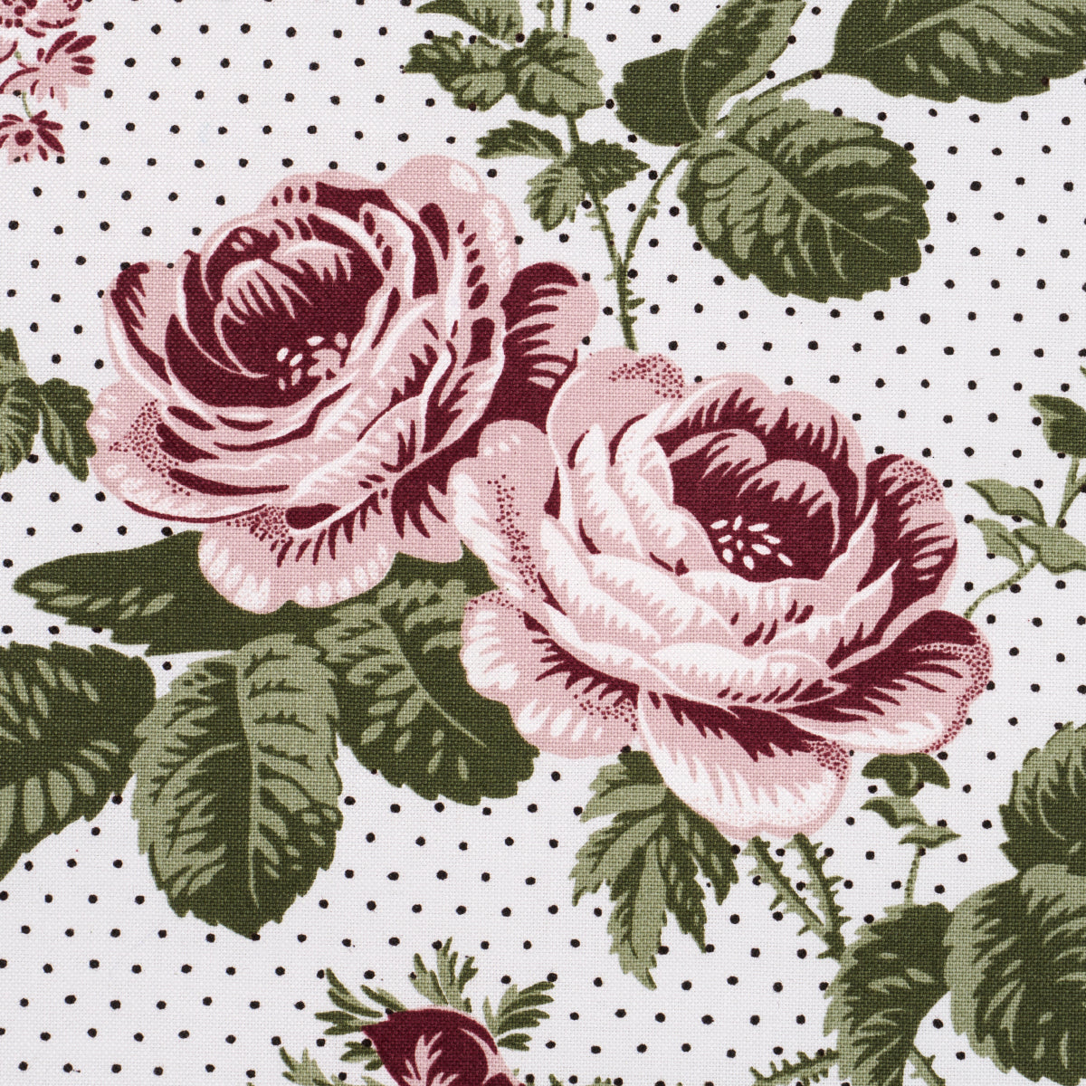 Schumacher 182080 SIBYL CHINTZ in ROSE Fabric - RITA KONIG