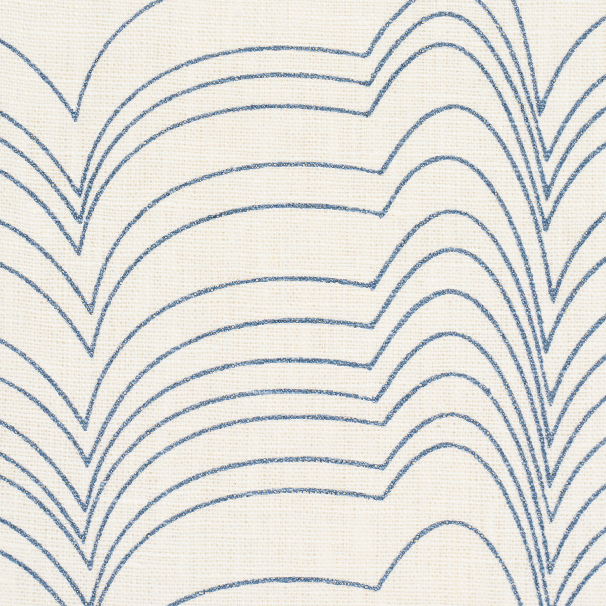 Schumacher 182231 RICHTER LINEN PRINT in BLUE Fabric - STUDI